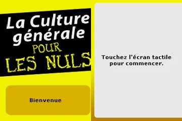 Culture Generale pour les Nuls, La (France) screen shot title